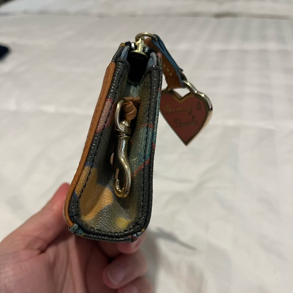 Dooney & Burke Vintage Crayon Style Heart Wallet with Multi Color Zipper - Picture 4 of 15